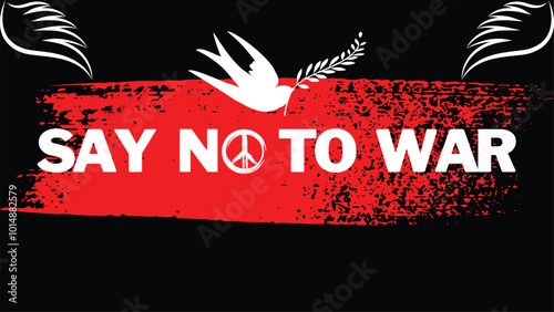 Say No To War illustration design