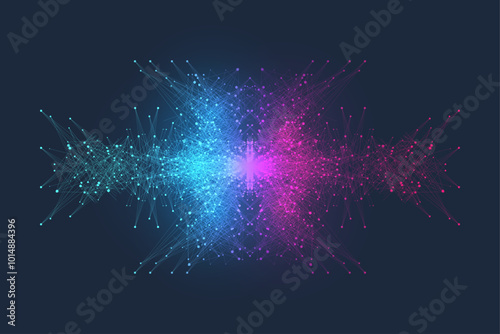 AI Banner Concept In The Digital Style. Generative Ideas Design Element For Internet Technology. Futuristic Technology Concept Artificial Intelligence