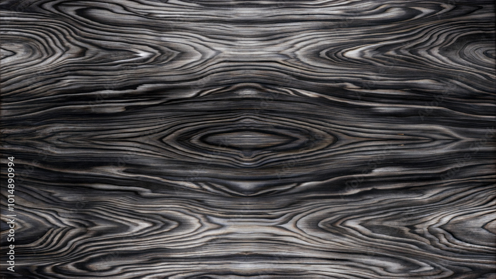 Close-up of elegant black and gray wood grain with intricate patterns Close-up of elegant black and gray wood grain with intricate patterns