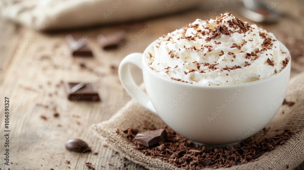 Creamy Hot Chocolate with Chocolate Shavings