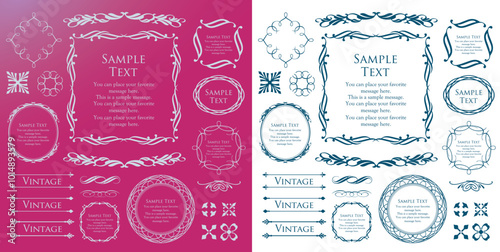 クリスマスのアンティークなフレームデザイン