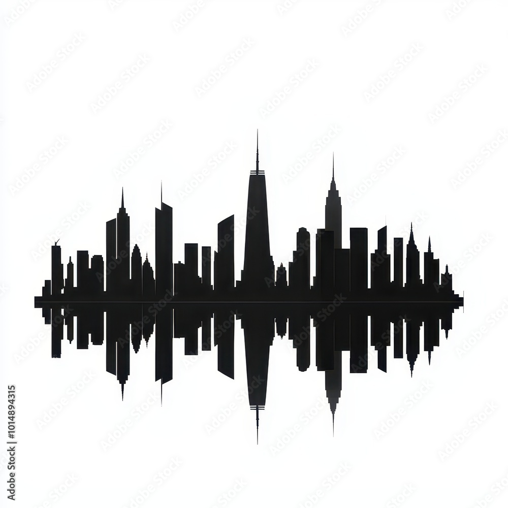 A city skyline, travel scene, detailed silhouettes of famous buildings, isolated on white background A city skyline, travel scene, detailed silhouettes of famous buildings, isolated on white background