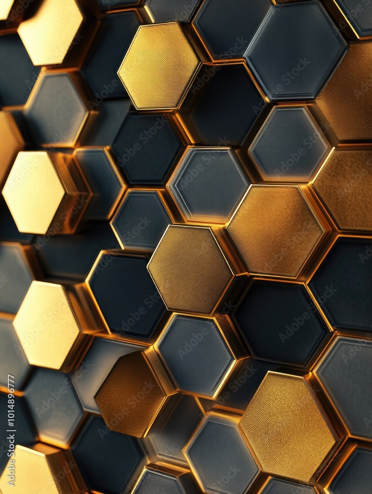 Hexagon patterns on wall