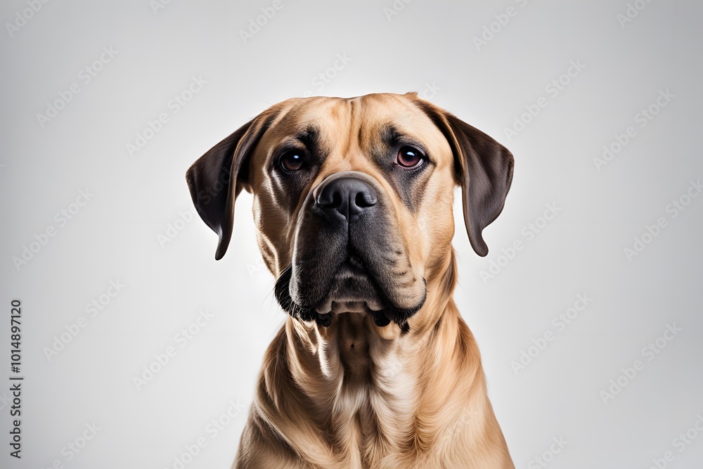 Boxador dog on white background, AI Generated Boxador dog on white background, AI Generated