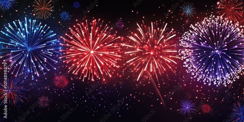 Fototapeta premium Night Sky Fireworks Display