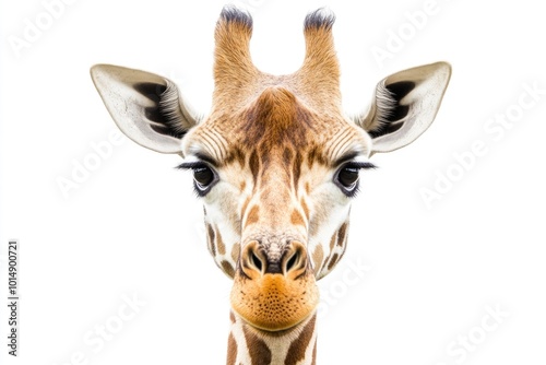 Giraffe Face Close Up photo