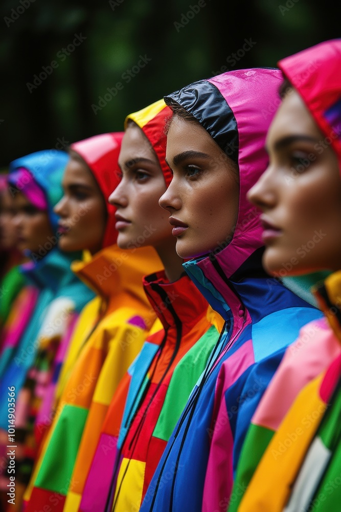 Fashion Shoot: Colorful Raincoats in Nature Setting