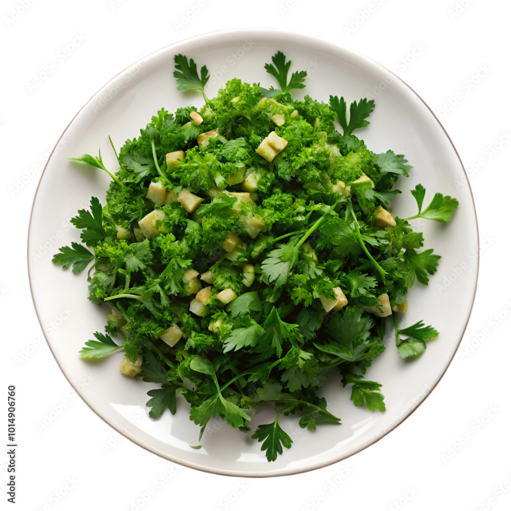 Marjoram in a white dish on transparent background Marjoram in a white dish on transparent background