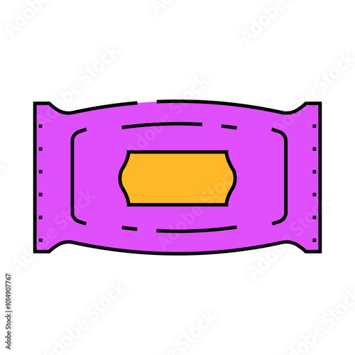 pack of napkins line icon vector. pack of napkins sign. isolated symbol illustration