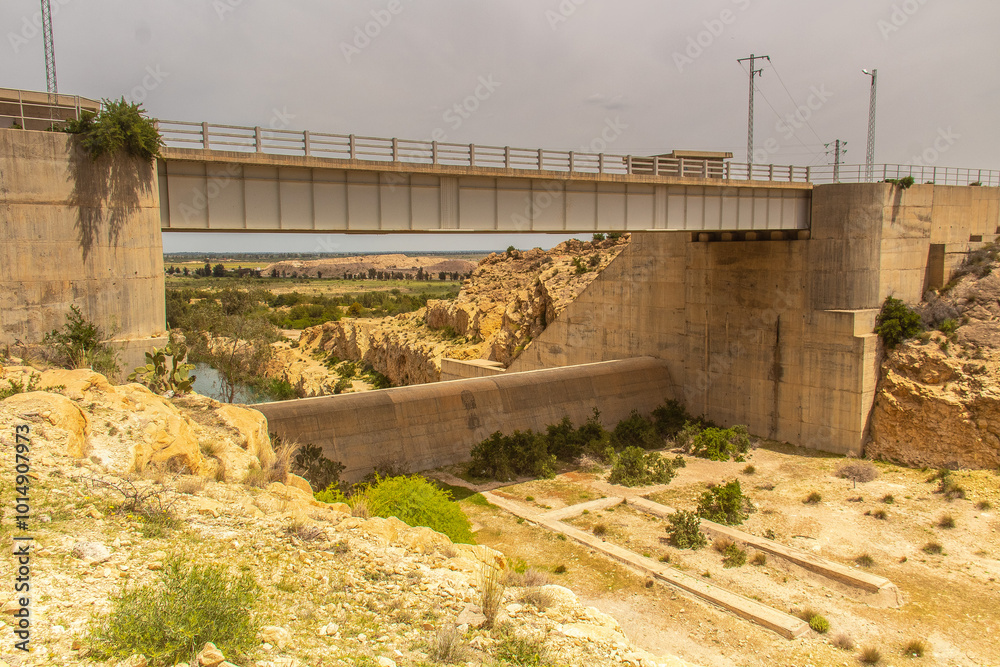 The Majestic El Haouareb Dam in Kairouan, Tunisia The Majestic El Haouareb Dam in Kairouan, Tunisia
