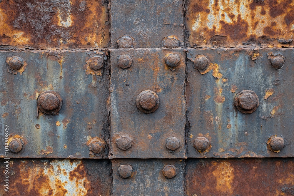 Background of a rusty old iron metal sheet - generative ai Background of a rusty old iron metal sheet - generative ai