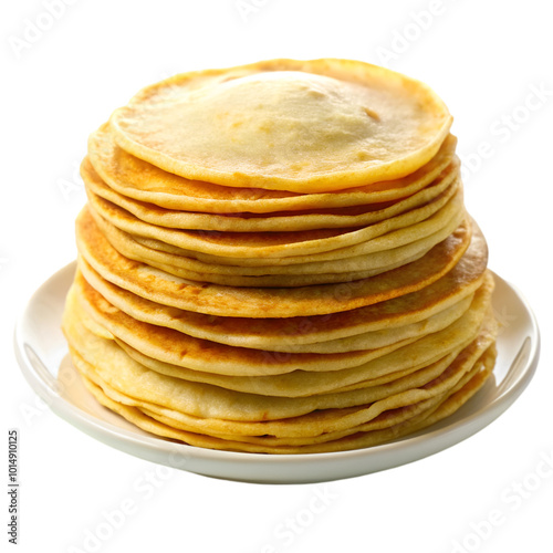 Stock of delicious corn tortillas isolated on transparent Background