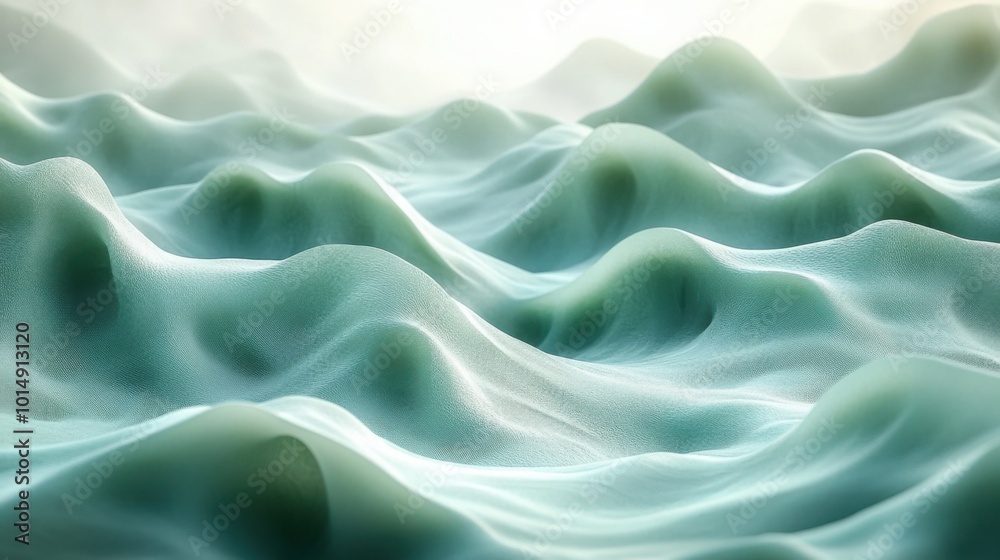 Obraz premium Soft Green Gradient Background with Ample Copy Space for Design Projects