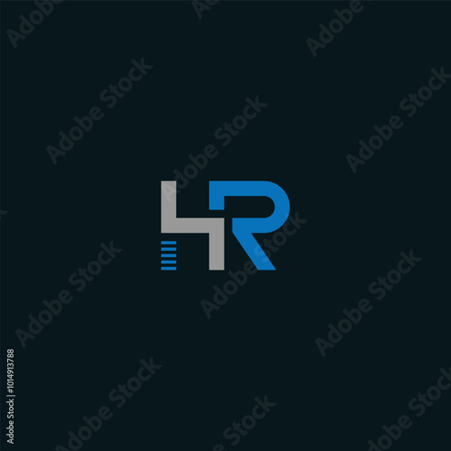 HR or RH abstract outstanding letter design. Awesome branding company different colors illustration logo. Free Download HR or RH abstract outstanding letter design. Awesome branding company different colors illustration logo. - GFXLoad