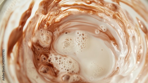 Swirling Creamy Delight: A Captivating Chocolate Shake Texture