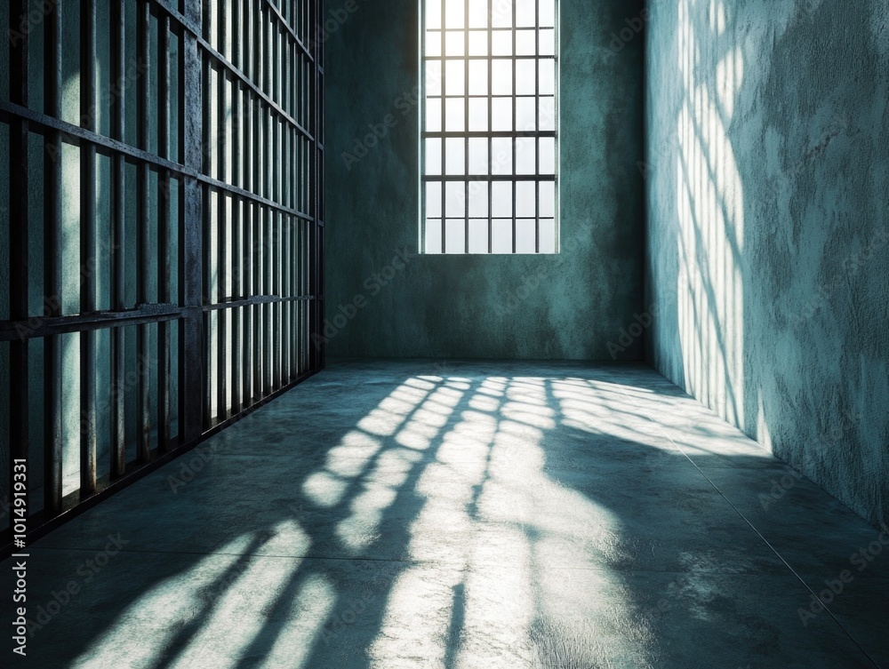 Jail Cell with Window and Bars Jail Cell with Window and Bars