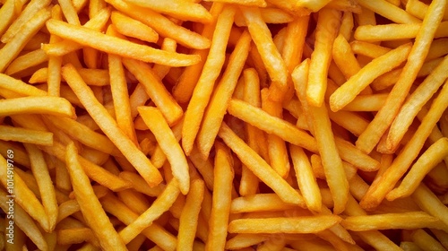 flat-lay of fried fries piles