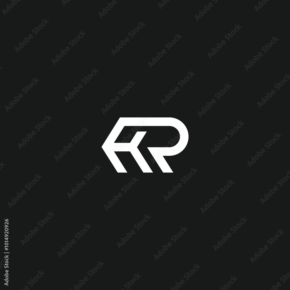 Obraz premium HR or RH abstract outstanding letter design. Awesome branding company different colors illustration logo. 