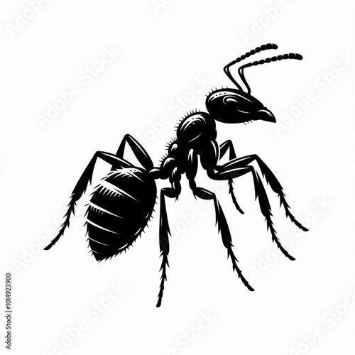 Ant silhouette vector image photo