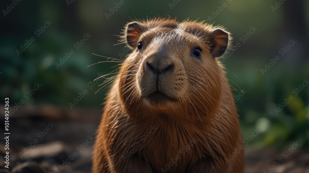 Capybara over a blurry background Capybara over a blurry background