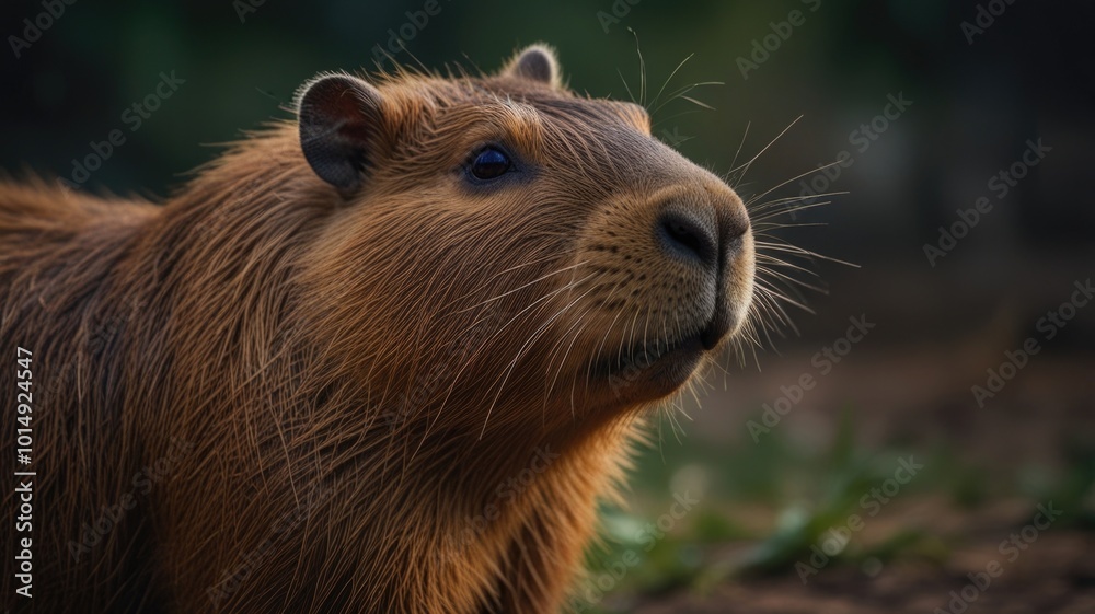 Capybara over a blurry background Capybara over a blurry background