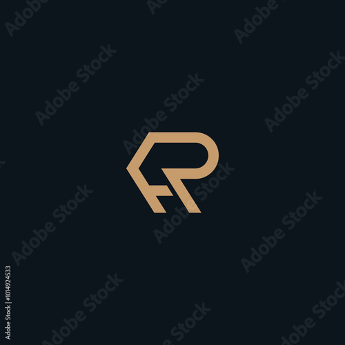 HR or RH abstract outstanding letter design. Awesome branding company different colors illustration logo.	