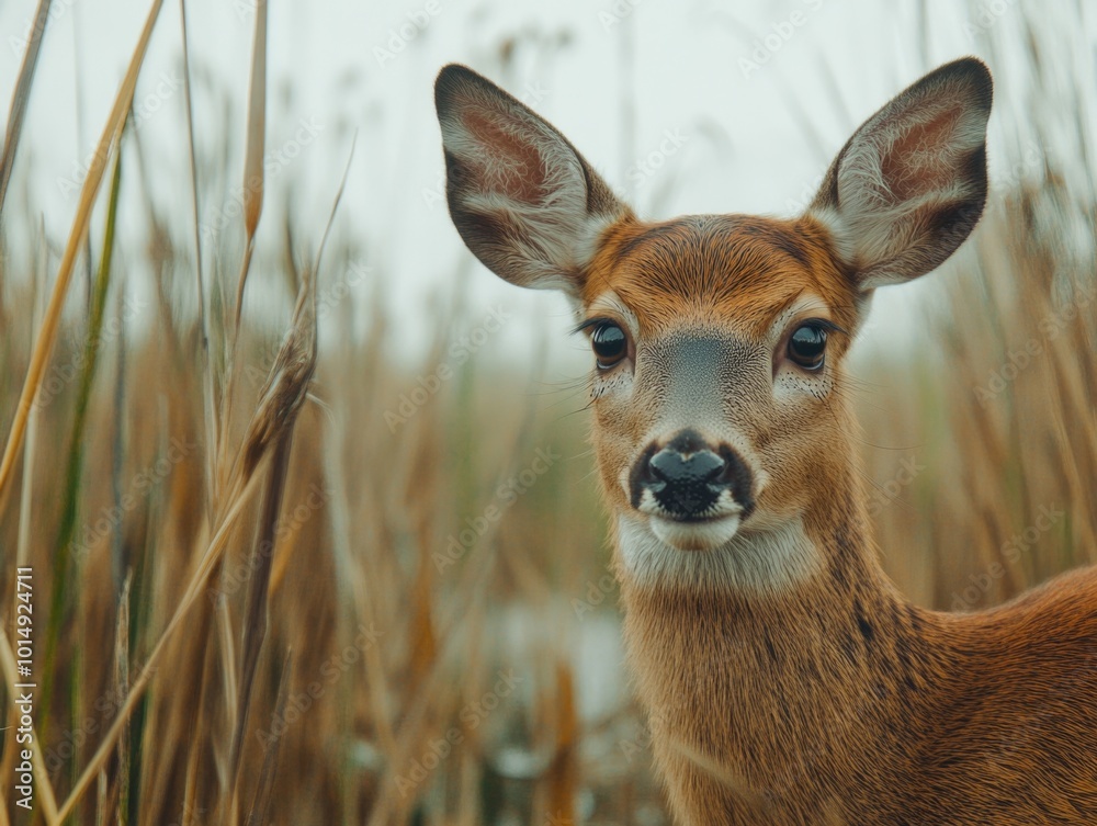 Deer in tall grass Deer in tall grass