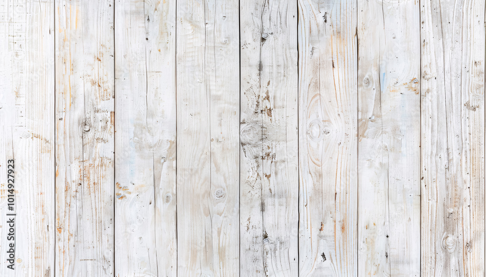 Fototapeta premium White wood texture background surface with old natural pattern or old wood texture table top view