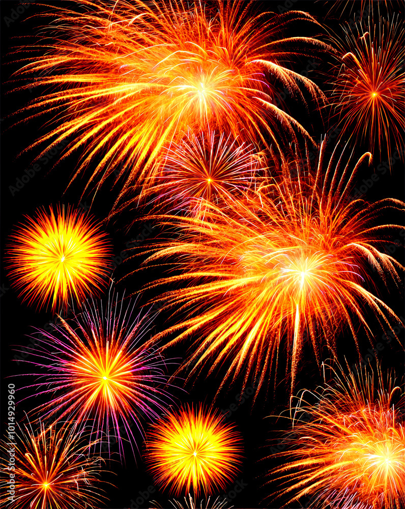 Spectacular golden fireworks bursting with vibrant brilliance Spectacular golden fireworks bursting with vibrant brilliance