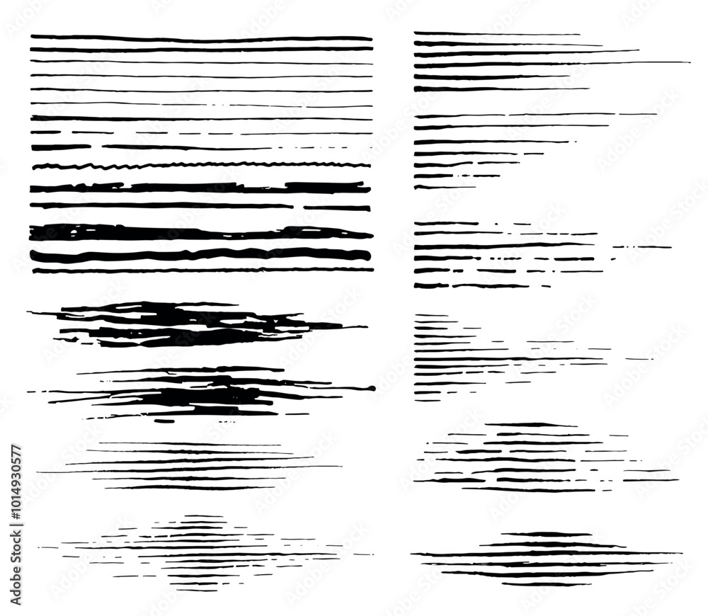 Hand Drawn Black Ink Brush Strokes, Stains Vector Collection Isolated on White Background Hand Drawn Black Ink Brush Strokes, Stains Vector Collection Isolated on White Background