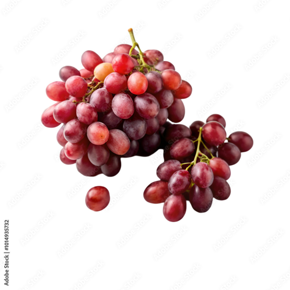 Red grapes on transparent background Red grapes on transparent background