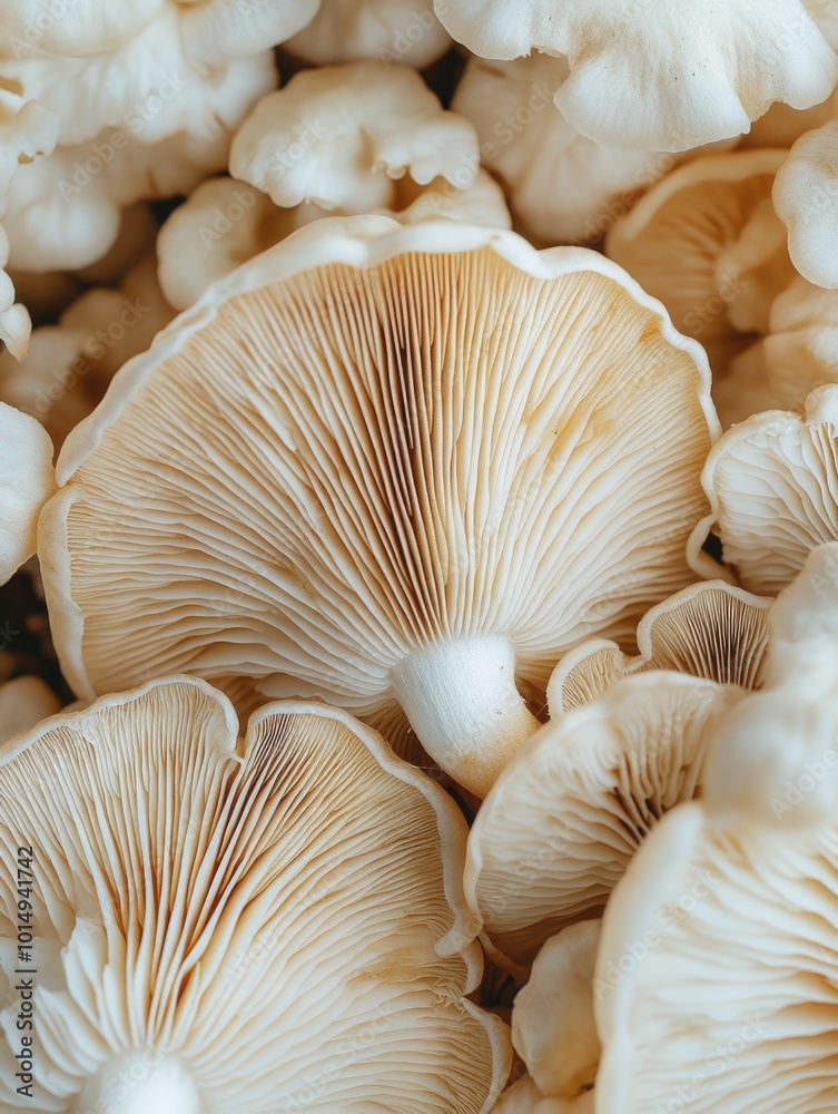 Close-up of mushroom cluster