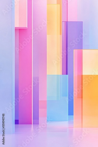 Colorful Boxes on White Floor
