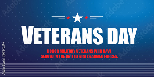 Vintage letter Happy Veterans Day concept background. Illustration of Happy Veterans Day vector concept background for web design. Vector illustration