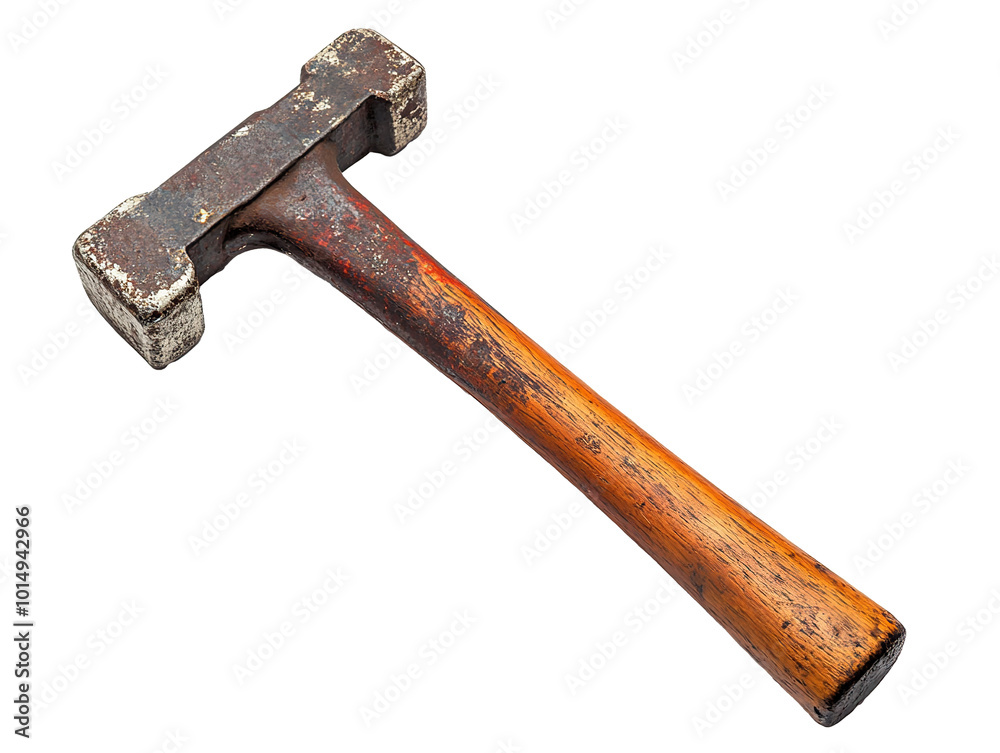 Heavy Sledgehammer with Wooden Handle on Transparent Background Heavy Sledgehammer with Wooden Handle on Transparent Background