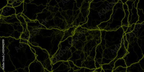  Branched lightning bolt. Electric bolt. Vector green and black cracked texture style overlay with cracked texture. Black marble high resolution, abstract texture background in natural patterned.