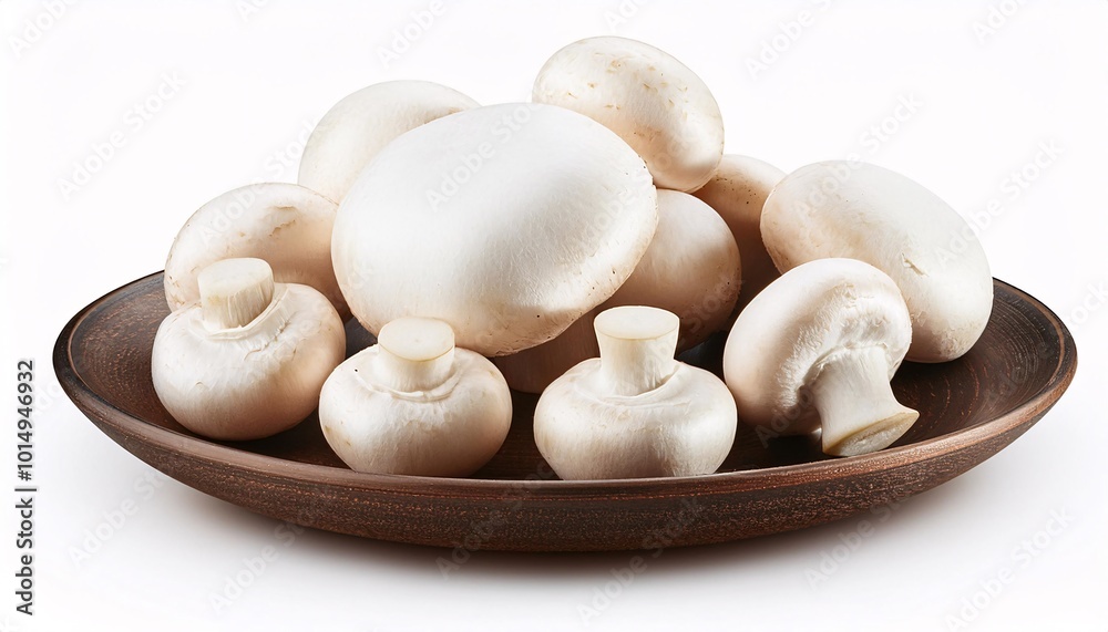 Champignons isolated on white background. Champignons isolated on white background.