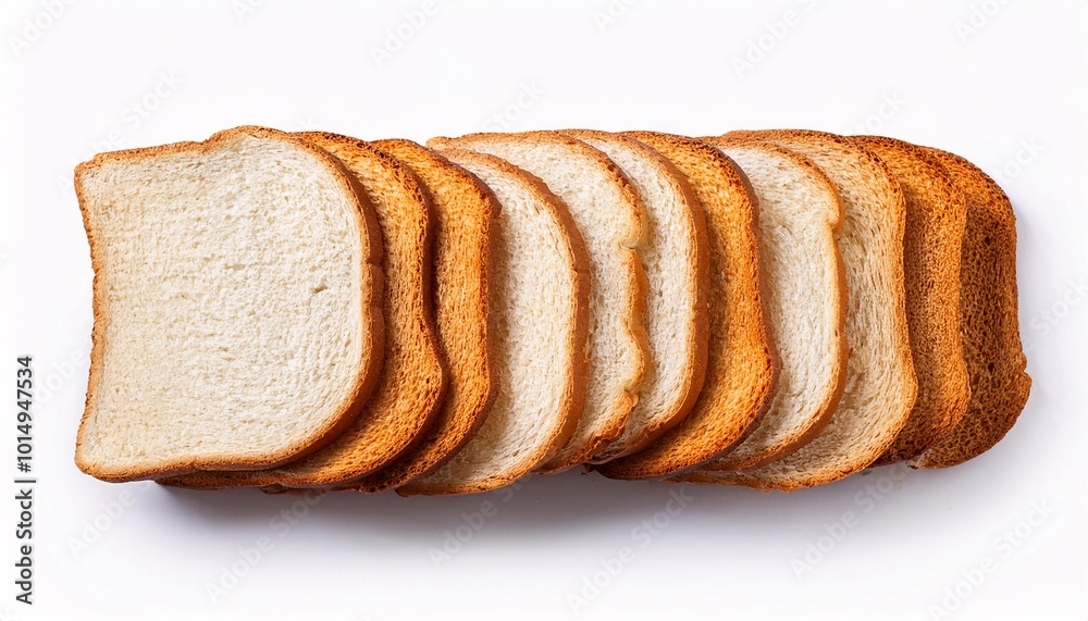 Bread slices isolated on white background Bread slices isolated on white background