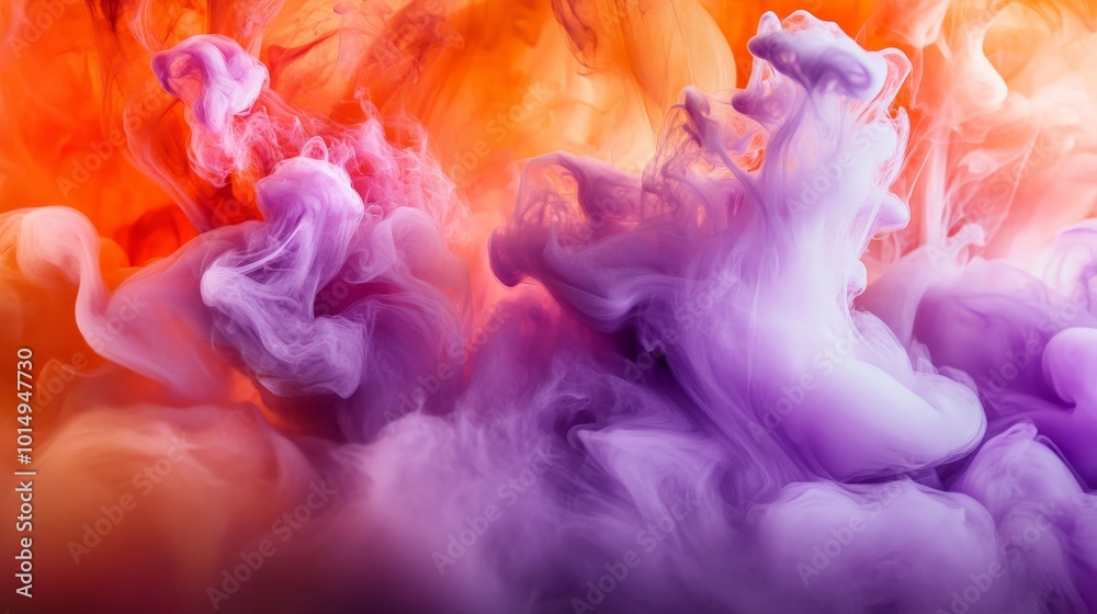 Fototapeta premium Vibrant Fusion of Colors: A Captivating Abstract Masterpiece
