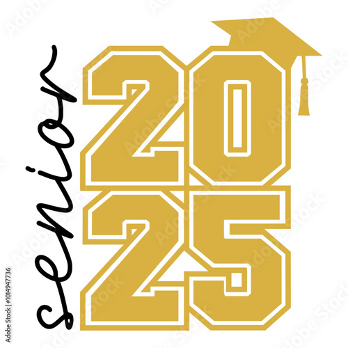 Senior 2025 Design, Graduation T-Shirt Design, Senior 2025 Illustration, Class of 2025