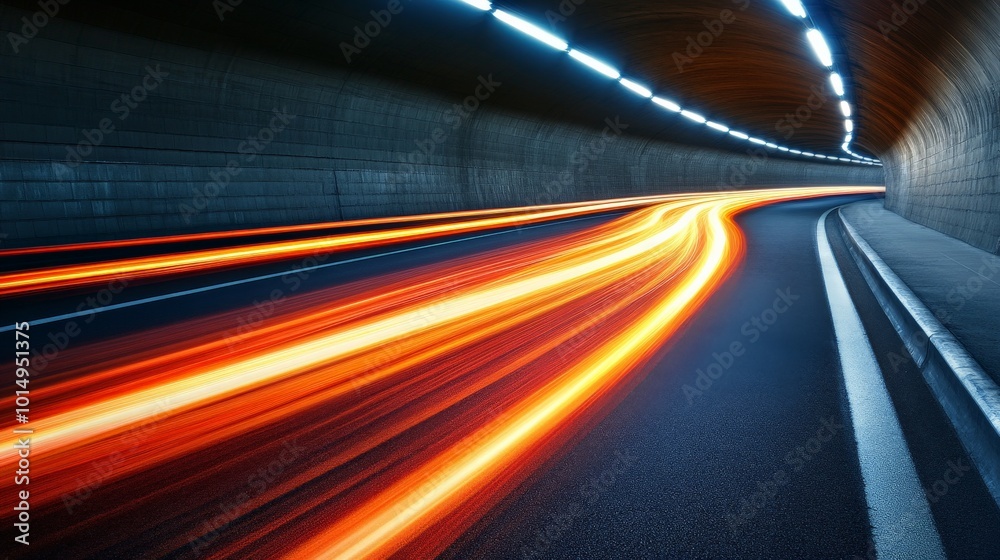 Fototapeta premium Speeding Through the Tunnel of Light
