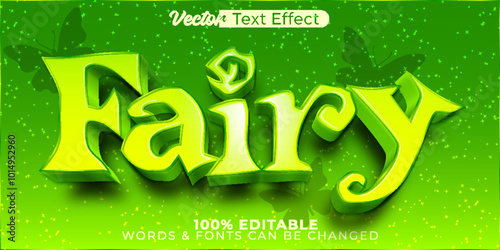 Fairy Vector Text Effect Editable Alphabet Dream Tale Magical