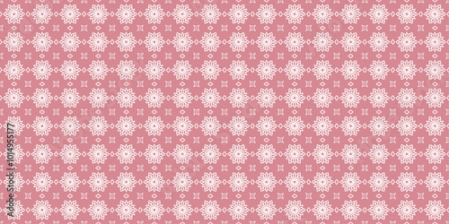 Abstract geometric seamless pattern. pink ornament on white background. vector