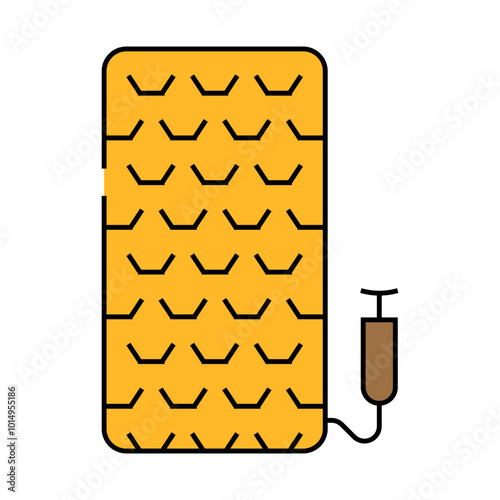 inflatable mattress line icon vector. inflatable mattress sign. isolated symbol illustration