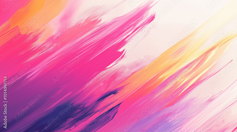 Colorful Abstract Brush Strokes on Canvas Colorful Abstract Brush Strokes on Canvas