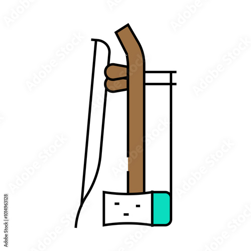 erhu chinese line icon vector. erhu chinese sign. isolated symbol illustration photo