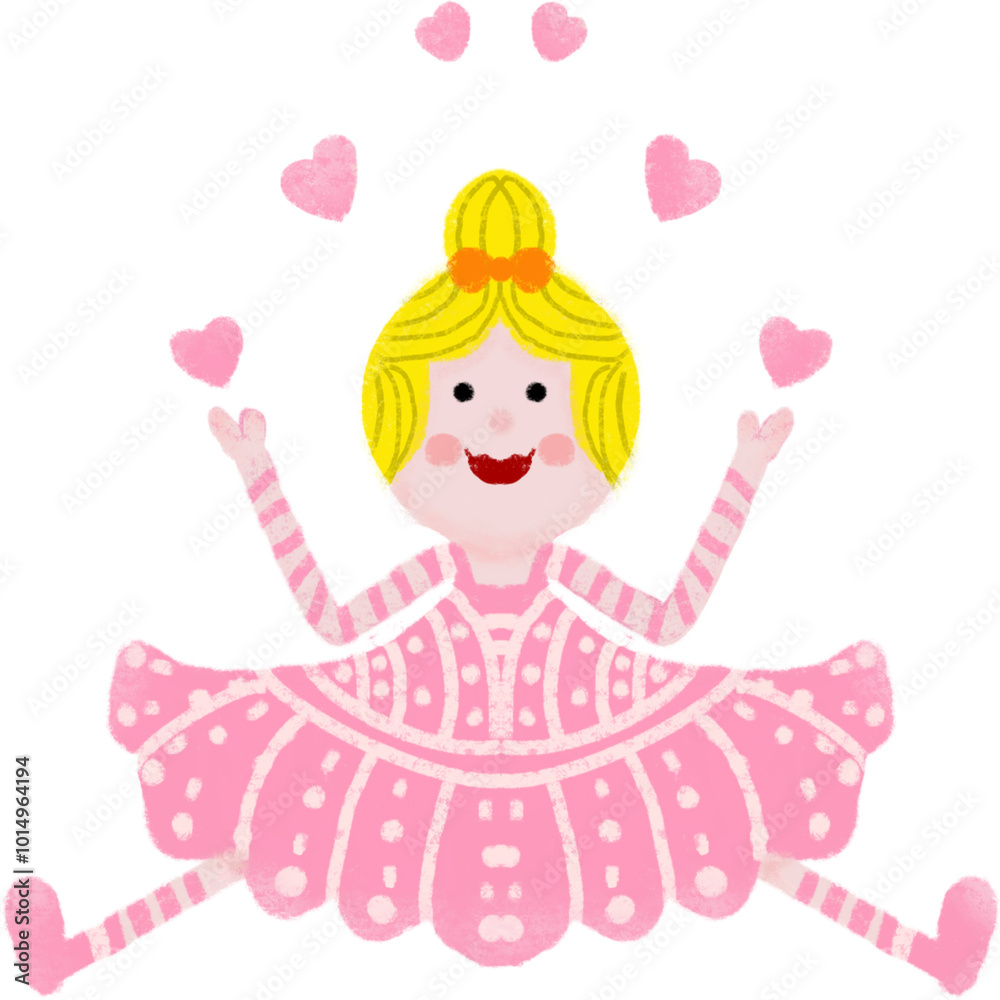 Happy girl ,Happy kid cartoon doodle collection, cartoon characterscollection, cartoon characters