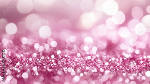 Ethereal Pink Bokeh Sparkles Glistening Glitter Background