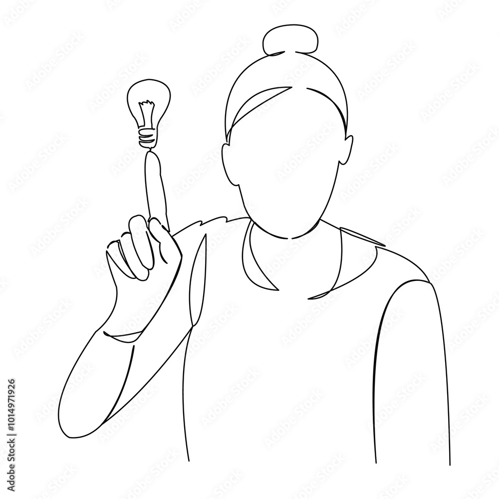 One continuous single drawing line art doodle art, idea, woman, business, concept, design, professional. Isolated flat illustration hand draw contour on a white background
One continuous single drawing line art doodle art, idea, woman, business, concept, design, professional. Isolated flat illustration hand draw contour on a white background