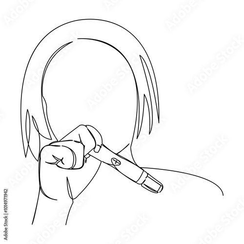 One continuous single drawing line art doodle pregnancy test woman pregnant positive. Isolated flat illustration hand draw contour on a white background
